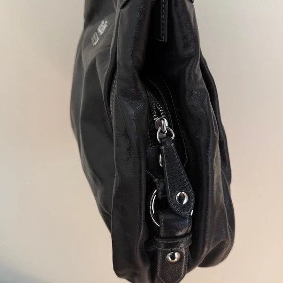 Coach Black Leather Shoulder Bag NWOT - Picture 3 of 9